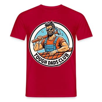 Tough Dads Home Improvement Club - Men's T-Shirt - red - Front - AI Model Male 178 dark (178cm)