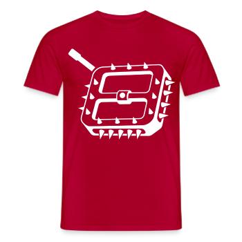 Bicycle Road Bike Cyclist Bike Sport Mountain Bike - Men's T-Shirt - red - Front - AI Model Male 178 dark (178cm)