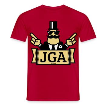 Bachelor Party Hand Show (Bachelor Party / 3C) - Men's T-Shirt - red - Front - AI Model Male 178 dark (178cm)
