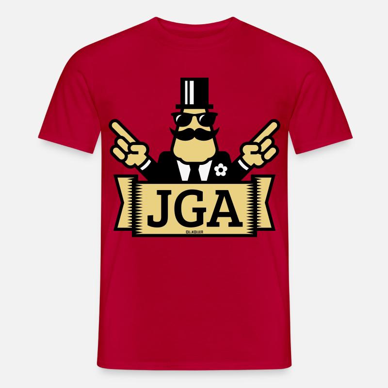 JGA Handzeichen (Junggesellenabschied / 3C) - Männer T-Shirt - Rot