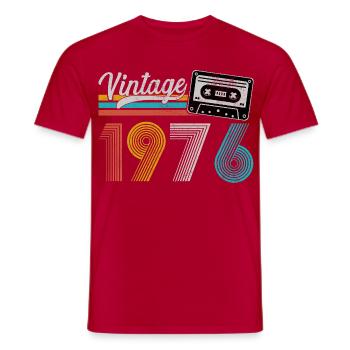1976 Vintage Retro Birthday Gift - Men's T-Shirt - red - Front - AI Model Male 178 dark (178cm)