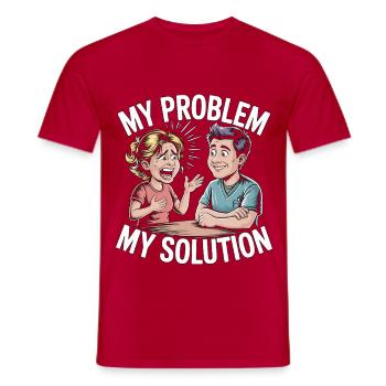Pediatric OT My Problem My Solution Pictogram Dad - Men's T-Shirt - red - Front - AI Model Male 178 dark (178cm)