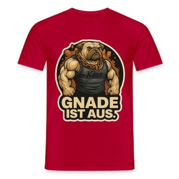 Gnade Ist Aus Bulldog Urban Fitness Tee - Men's T-Shirt - red - Front - AI Model Male 178 dark (178cm)