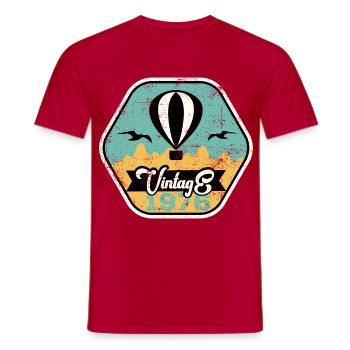 Millésime 1976 - T-shirt homme - rouge - Devant - AI Model Male 178 dark (178cm)