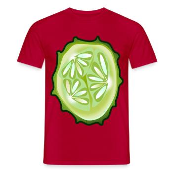 Cucumber - Men's T-Shirt - red - Front - AI Model Male 178 dark (178cm)