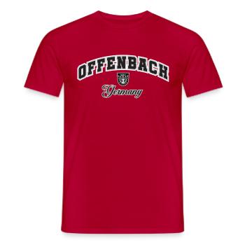 Offenbach Germany  - Männer T-Shirt - Rot - Vorne - AI Model Male 178 dark (178cm)