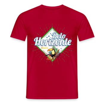 Belo Horizonte Minas Gerais Brasilien Tukan Design - Männer T-Shirt - Rot - Vorne - AI Model Male 178 dark (178cm)