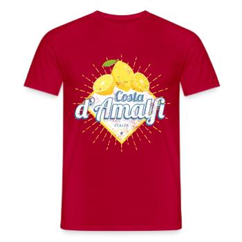 Costa d'Amalfi and Lemon Italy Amalfi Coast - Men's T-Shirt - red - Front - AI Model Male 178 dark (178cm)