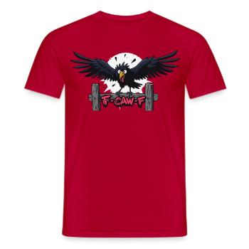 F-Caw-F Graffiti Rabenauftritt - Männer T-Shirt - Rot - Vorne - AI Model Male 178 dark (178cm)