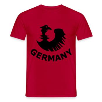 Germany Fans Design - Men's T-Shirt - red - Front - AI Model Male 178 dark (178cm)