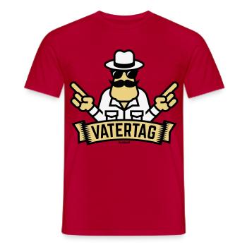 Vatertag Handzeichen (Männertag / Herrentag / 3C) - Männer T-Shirt - Rot - Vorne - AI Model Male 178 dark (178cm)