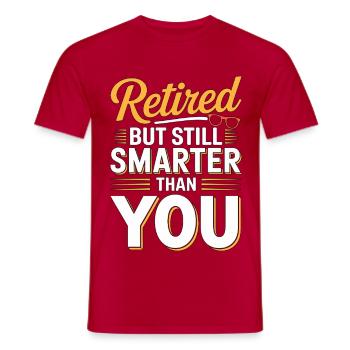 Enseignant à la retraite mais toujours plus intelligent - T-shirt homme - rouge - Devant - AI Model Male 178 dark (178cm)