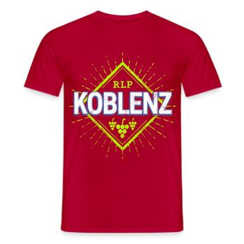 Koblenz Stadt in Deutschland mit Retro Weintrauben - Männer T-Shirt - Rot - Vorne - AI Model Male 178 dark (178cm)