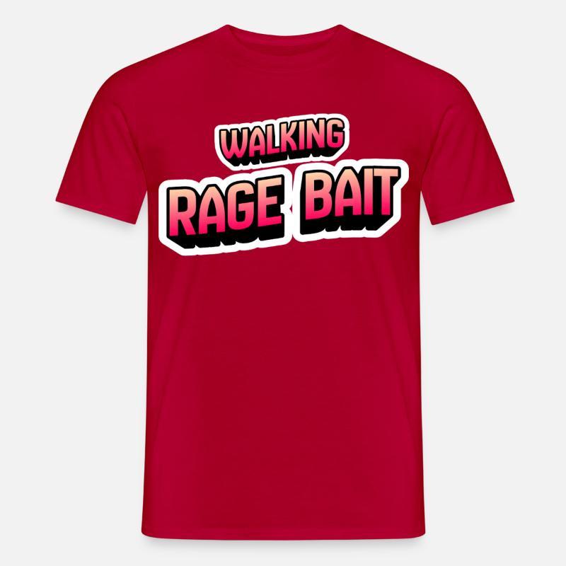 Walking Rage Bait - Männer T-Shirt - Rot