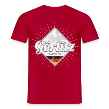 Görlitz Stadt in Deutschland Sachsen Souvenir - Männer T-Shirt - Rot - Vorne - AI Model Male 178 dark (178cm)