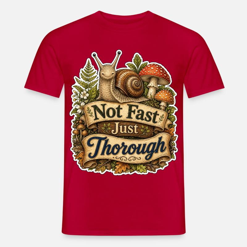 Not Fast Just Thorough - Männer T-Shirt - Rot
