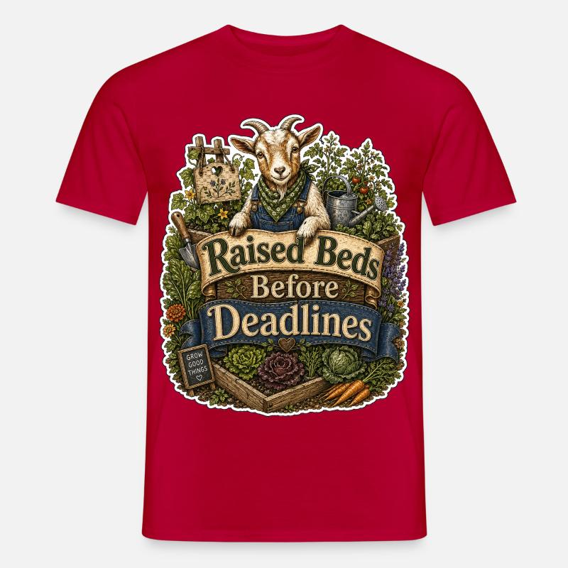 Raised Beds Before Deadlines - Männer T-Shirt - Rot