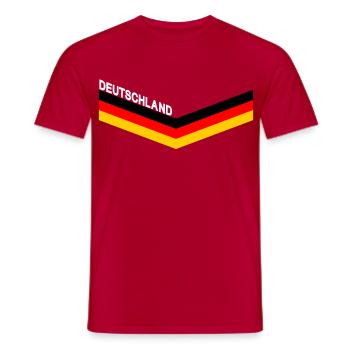 DEUTSCHLAND GERMANY EUROPA DEUTSCHE SPORT FAN - Männer T-Shirt - Rot - Vorne - AI Model Male 178 dark (178cm)