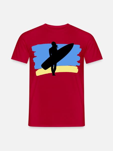 Beach Vibes – Surfer Girl - Men's T-Shirt - red