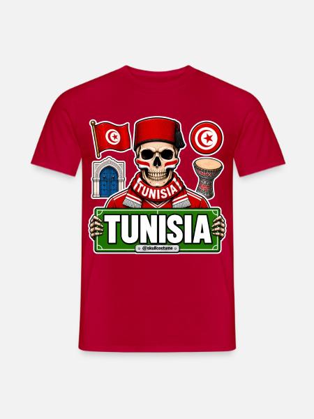 SkullCostume Weltausgabe: Tunesien - Männer T-Shirt - Rot