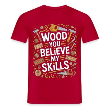 Ébéniste en bois Tu crois mon meublier - T-shirt homme - rouge - Devant - AI Model Male 178 dark (178cm)