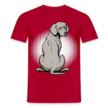 Weimaraner Weimaraner Owner Weimaraner Enthusiast - Men's T-Shirt - red - Front - AI Model Male 178 dark (178cm)