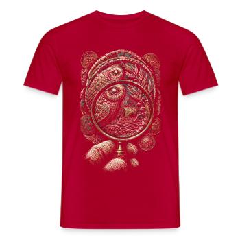 Collectionneur de pièces Numismatique, Collection de pièces - T-shirt homme - rouge - Devant - AI Model Male 178 dark (178cm)