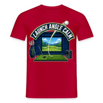 ANGLE DE LANCEMENT CALME - T-shirt homme - rouge - Devant - AI Model Male 178 dark (178cm)