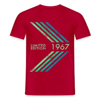 1967 Limited Edition Birthday Men's Women's Sport - Men's T-Shirt - red - Front - AI Model Male 178 dark (178cm)
