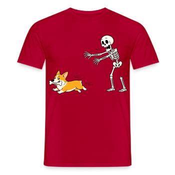 Halloween, Cprgi, Skeleton - T-shirt homme - rouge - Devant - AI Model Male 178 dark (178cm)