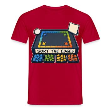 TRIER LES BORDS - T-shirt homme - rouge - Devant - AI Model Male 178 dark (178cm)
