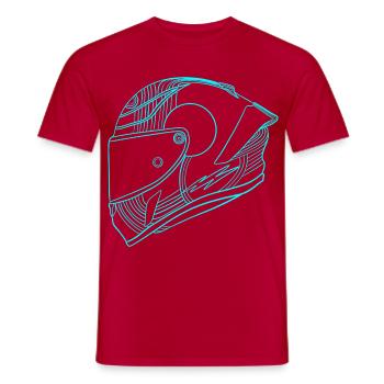 Helm - Männer T-Shirt - Rot - Vorne - AI Model Male 178 dark (178cm)