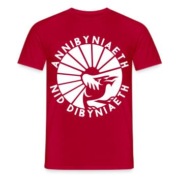 Annibyniaeth Nid Dibyniaeth - Männer T-Shirt - Rot - Vorne - AI Model Male 178 dark (178cm)