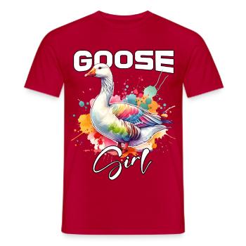 Oie Fille Oie - T-shirt homme - rouge - Devant - AI Model Male 178 dark (178cm)