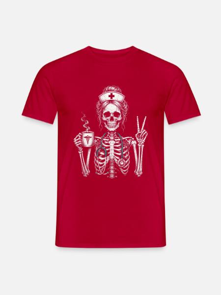 Krankenschwester Krankenpfleger Halloween - Männer T-Shirt - Rot