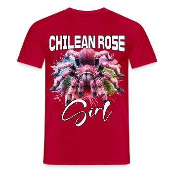 Fille Tarentule Chili - T-shirt homme - rouge - Devant - AI Model Male 178 dark (178cm)