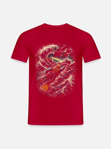 Küstenwache Rettungsschwimmer - Männer T-Shirt - Rot