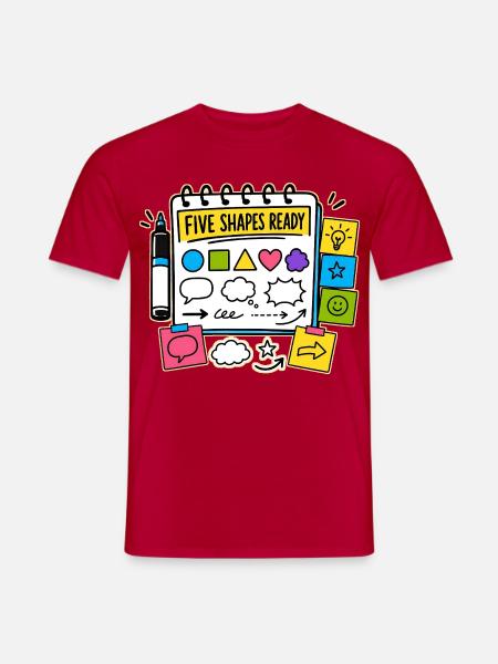 FIVE SHAPES READY - Männer T-Shirt - Rot