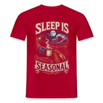 Le sommeil du crabe royal d’Alaska est saisonnier - T-shirt homme - rouge - Devant - AI Model Male 178 dark (178cm)