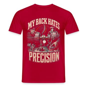 Assembleur de machines mécaniques industrielles - T-shirt homme - rouge - Devant - AI Model Male 178 dark (178cm)
