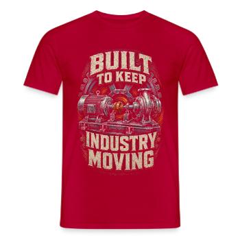 Industriemechaniker Maschinenmonteur - Männer T-Shirt - Rot - Vorne - AI Model Male 178 dark (178cm)