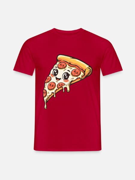 Pizza Slice - Männer T-Shirt - Rot
