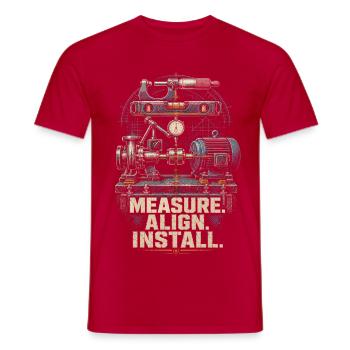 Industriemechaniker Maschinenmonteur - Männer T-Shirt - Rot - Vorne - AI Model Male 178 dark (178cm)
