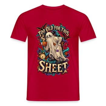 Zu Alt Für Diesen Spuk Geist - Männer T-Shirt - Rot - Vorne - AI Model Male 178 dark (178cm)