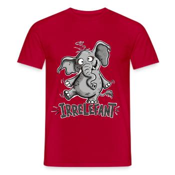Irrelefant Cartoon Motiv Elefant Wortspiel Humor - Männer T-Shirt - Rot - Vorne - AI Model Male 178 dark (178cm)