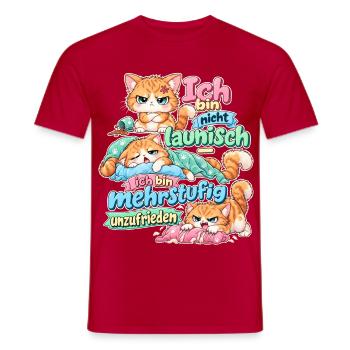 Ich bin nicht launisch - ich bin mehrstufig - Männer T-Shirt - Rot - Vorne - AI Model Male 178 dark (178cm)