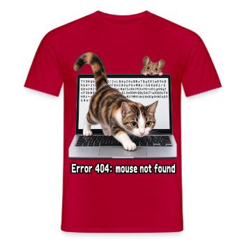 Computermaus - Männer T-Shirt - Rot - Vorne - AI Model Male 178 dark (178cm)