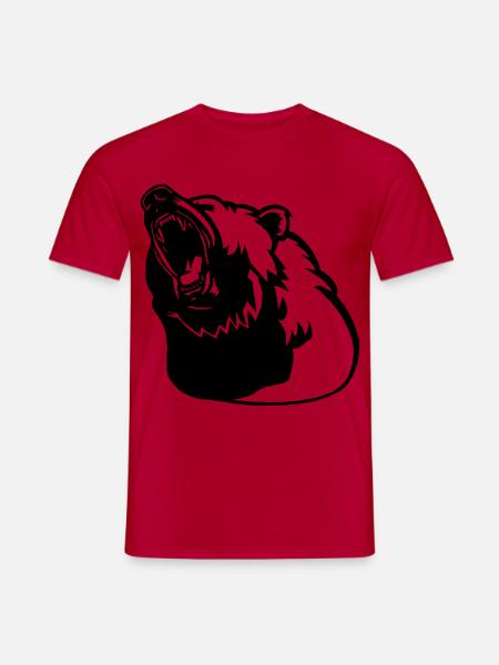Das Erwachen des Schwarzbären - Männer T-Shirt - Rot