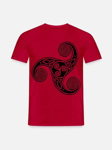 Keltisches Stammessymbol (Schwarz) - Männer T-Shirt - Rot