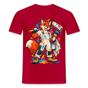 Maler & Lackierer Handwerk / Handwerker - Männer T-Shirt - Rot - Vorne - AI Model Male 178 dark (178cm)